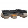 VidaXL Garden Lounge Set with Cushions 9 Pcs, Patio Sofas, Patio Furniture Set, Outdoor Furniture, Grey 3225143