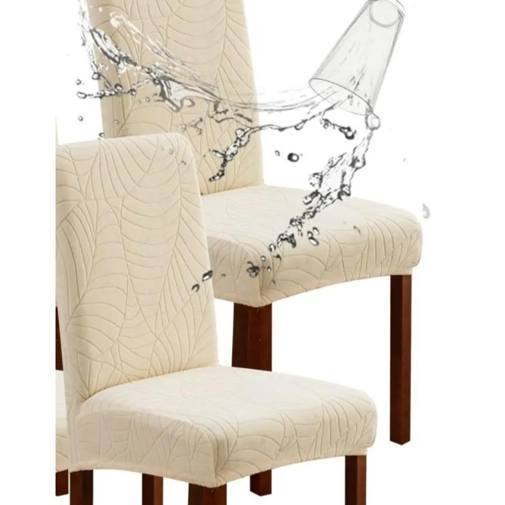 Elastic Spandex Dining Chair Cover Stretch Jacquard Stretch Chair Cover  Dining Room