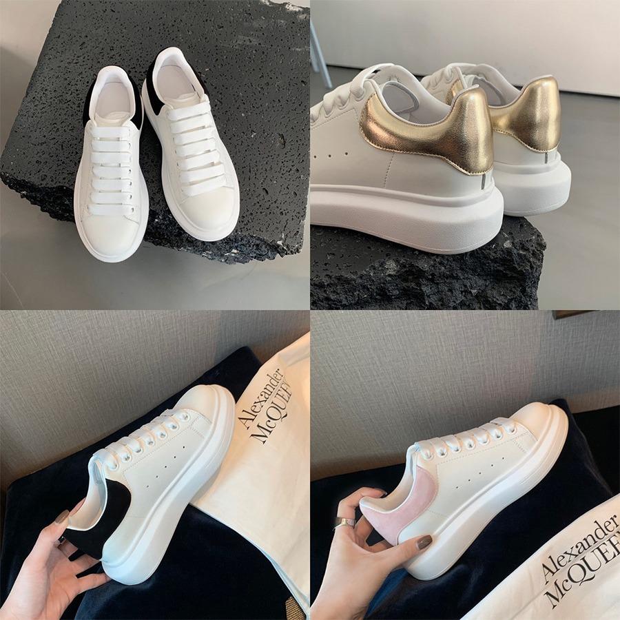 Fleckige Rindslederversion von Traubenmutter, die gleiche Muffinsohle, lässige, vielseitige, dicksohlige weiße Schuhe, Sportboard mit innerer Höhenerhöhung