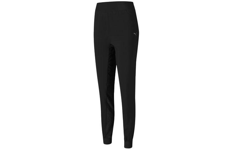 PUMA Overall Sports Collection Knitted Sweatpants Women s Black Moderate Cuffed Pants 519367-01 XS