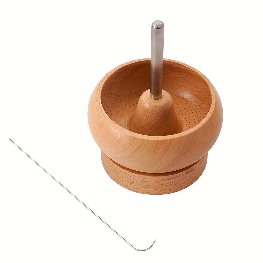 DIY Making Bead Spinner Bead Spinner for Jewelry Making, Effortless Rotating Wooden Bracelet Spinner with 1 Beading Needles