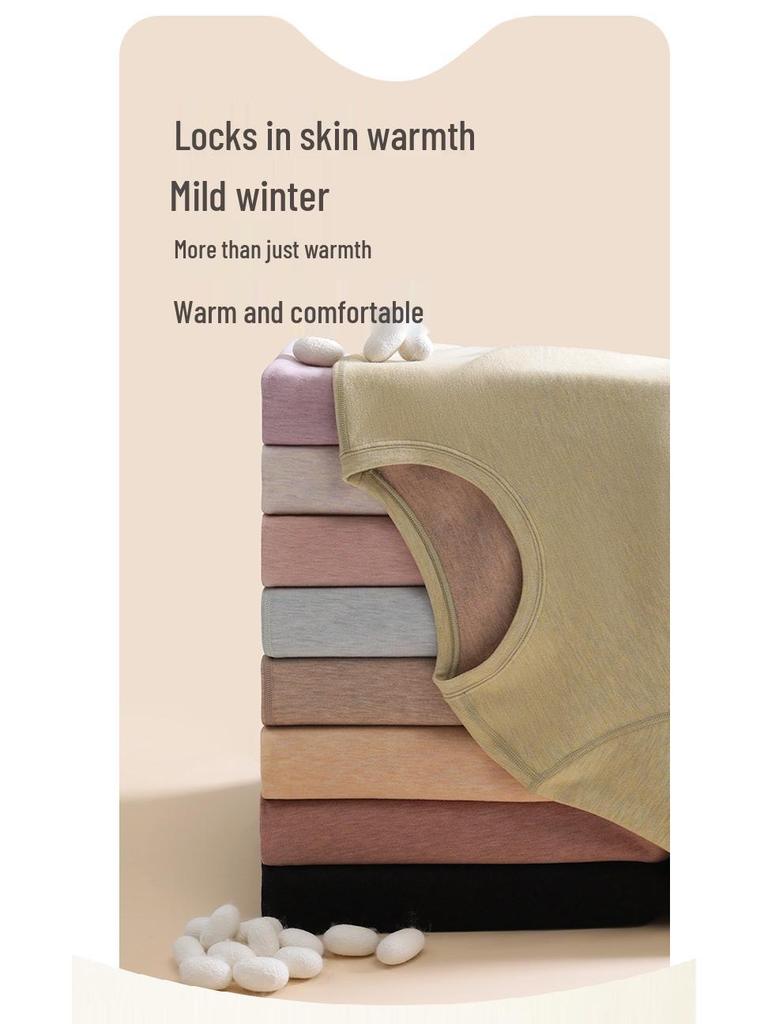 Herren- und Damen-Verdicktes Thermo-Unterwäsche-Set: Kaschmir Seide Samt Wolle für Herbst und Winter.