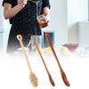 3Pcs Home Long Handle Wood Stirring Spoon Mixing Slotted Spoon for Coffee Milk Honey Use
