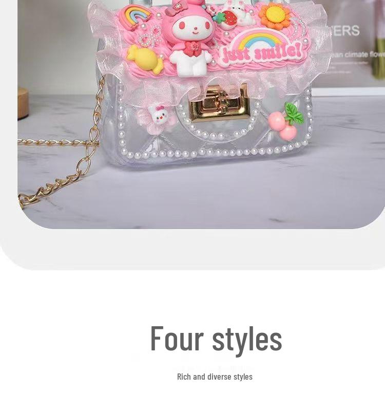 DIY Handmade Internet Celebrity Girl Crossbody Bag - Children's Day Gift with Cream Glue Handbag Material Kit