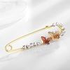 Elegant Butterfly Flower Enamel Zinc Zinc Alloy Bow Safety pin Brooches Pin Jewelry Corsage Accessories