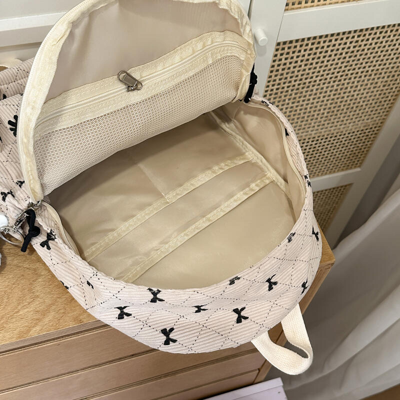 Student School Bag Bow Ribbon Large Capacity Backpack Computer Backpack