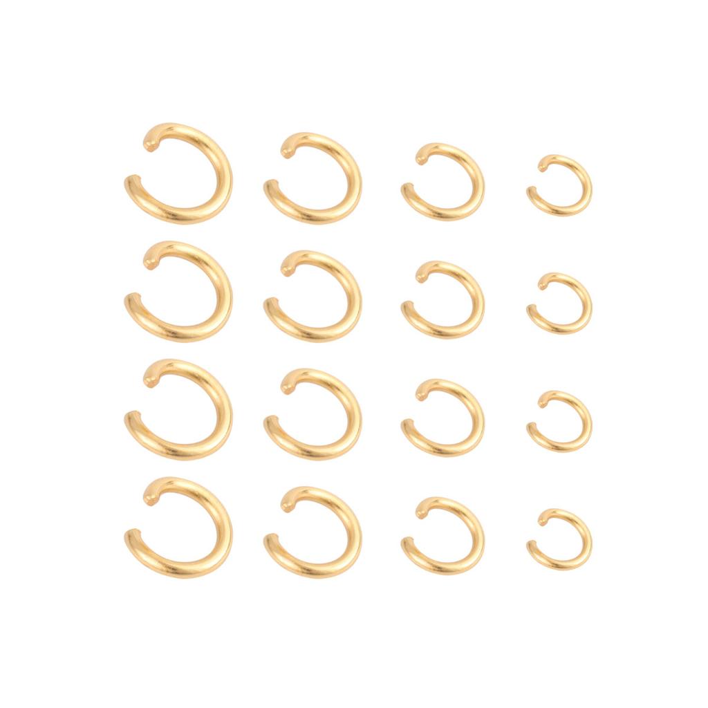 100-200 Stück/Los Edelstahl Sprengringe Spaltring Mehrgrößen Offener Ring Für DIY Schlüsselanhänger Armband Schmuckverbinder Zubehör