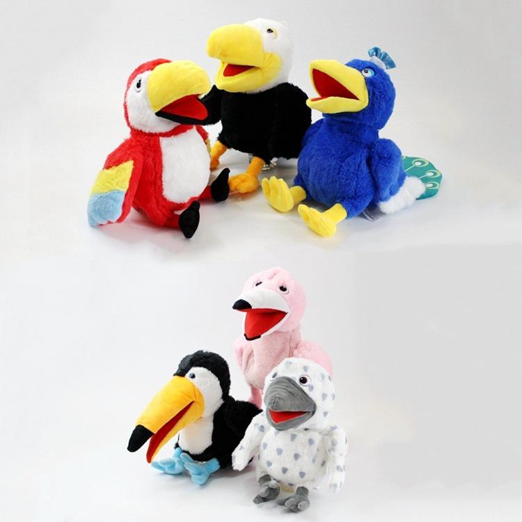 Marionnette à main interactive pour tout-petit: Peluche d'Oiseau à Grande Bouche Perroquet pour Raconter des Histoires & Apaiser