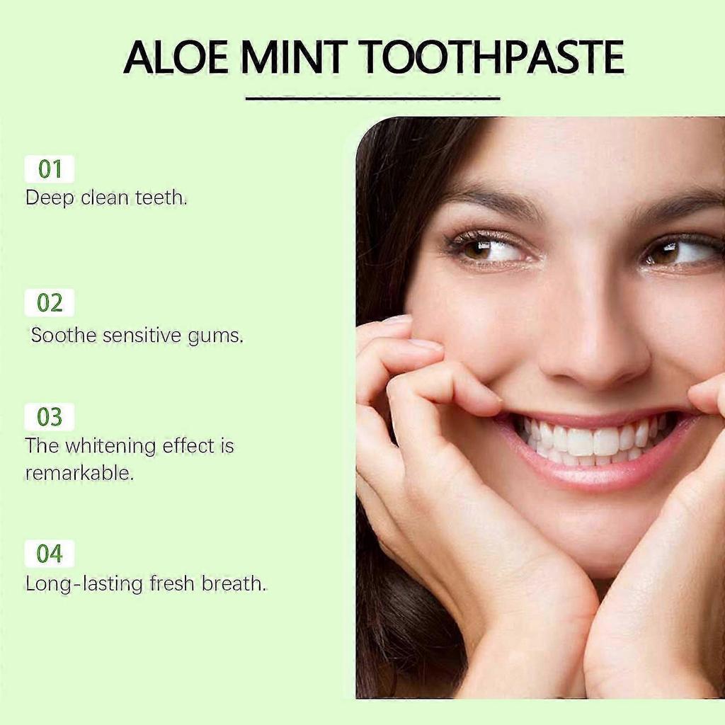 Natural Mints Whitening Toothpaste with Aloe Effectively Removes Surfaces Stains for Whole Family