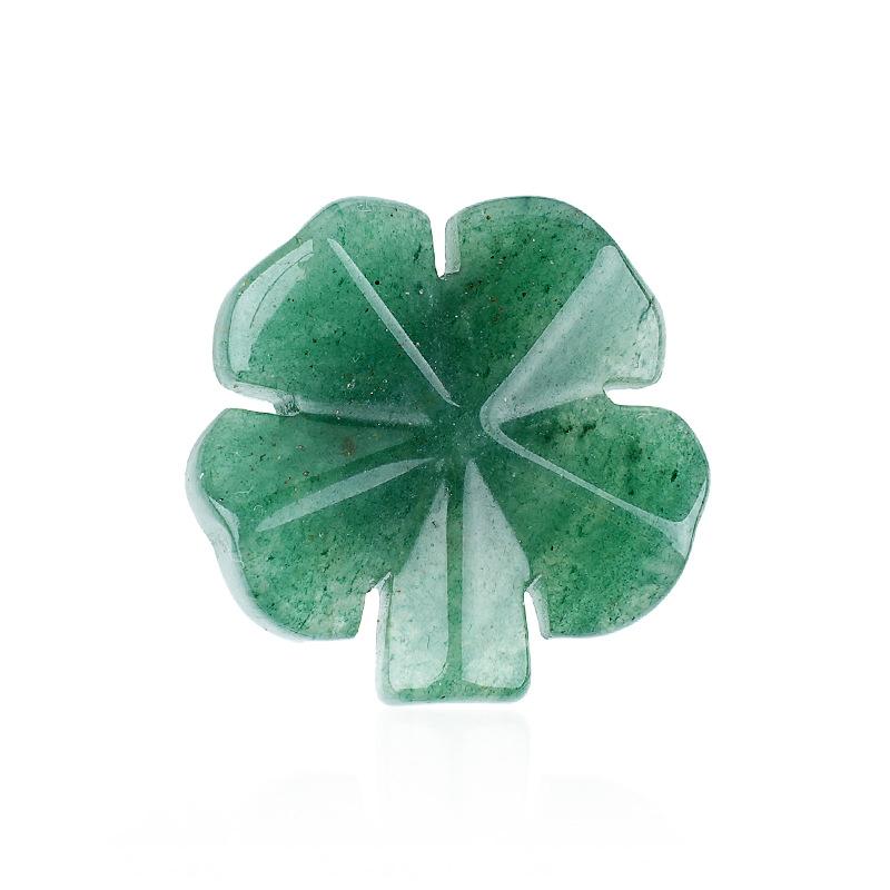 1pc Natural Stone Four Leaf Clover Carving Figurines Ornaments Reiki Stone Crafts Home Tabletop Decoration Gift