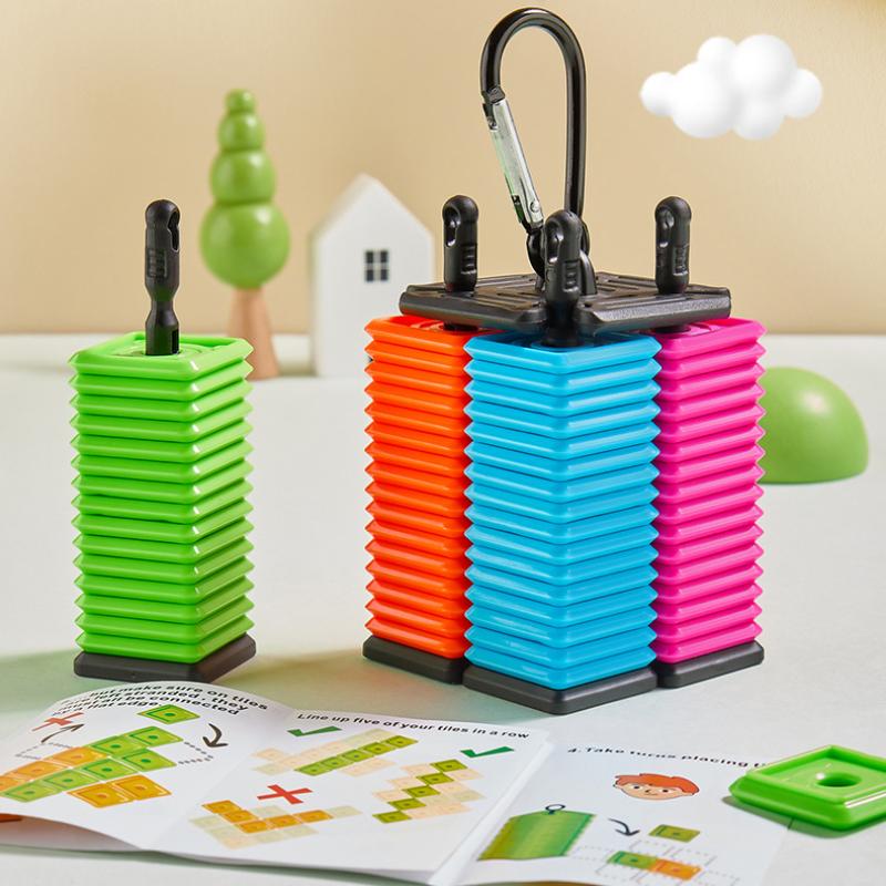 Portable Five-In-A-Row Game For Kids And Adults, Interactive Desktop Strategy Game With Colorful Pieces, Strategy Board Game