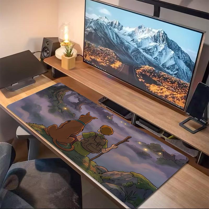 Scooby‑Doo Print Cushion Non-slip Laptop Tablet Big Mousepad XXL Mat Mini PC Playmat With Lock edge