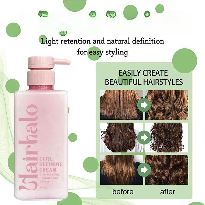 Locken Definierende Creme Anti-Frizz Volumisierend Natürliches Flauschiges Haar Styling Creme Lockenpflege weniger