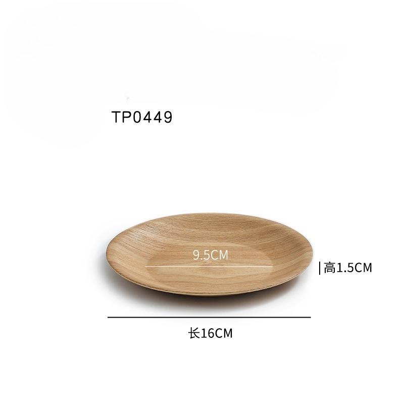 

Round Solid Wood Dining Plate, Water Chestnut Wood Tray, Dessert Cake Cup, Circular Coffee, Exquisite Breakfast Tray Tableware