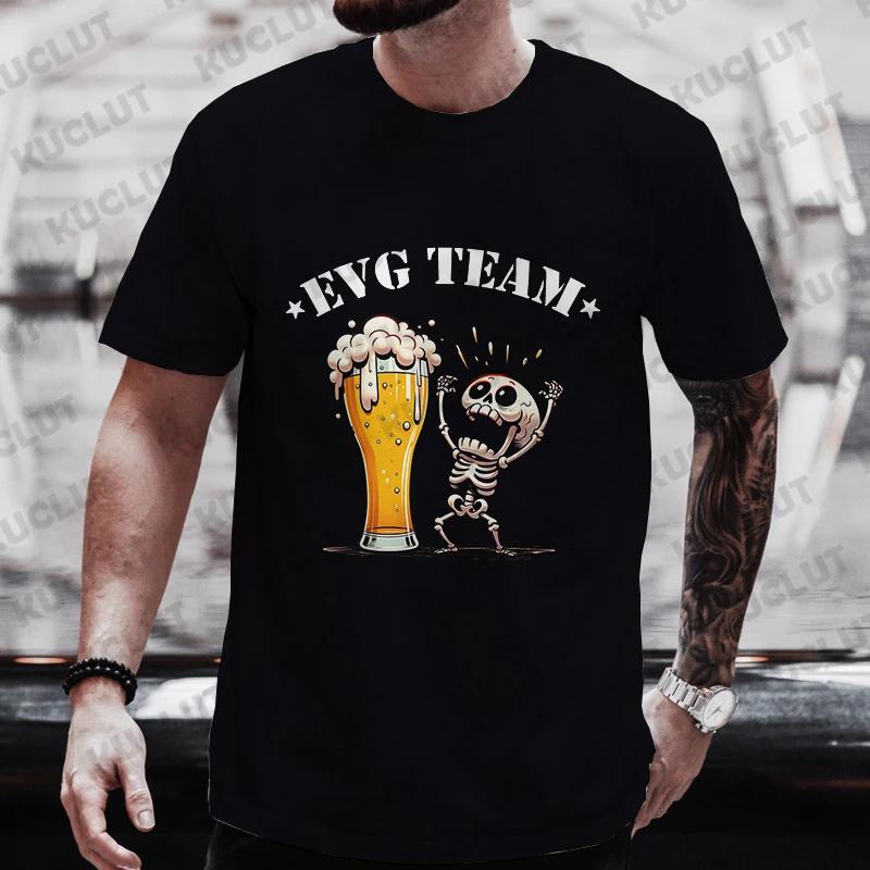 Evg Future Team Groom Man T Shirt French Single Farewell Bachelor Party Tees French Wedding Tops Groomsman Beer Graphic Tshirt