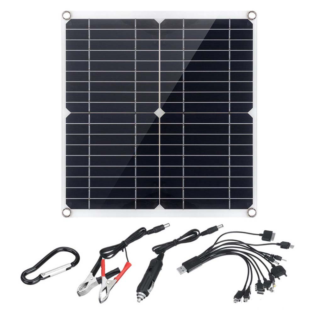 

50W For 12V Solar Panel with USB Output Monocrystalline 19 point 9 Percent Efficiency Lightweight Portable for Camping RV China Mainland