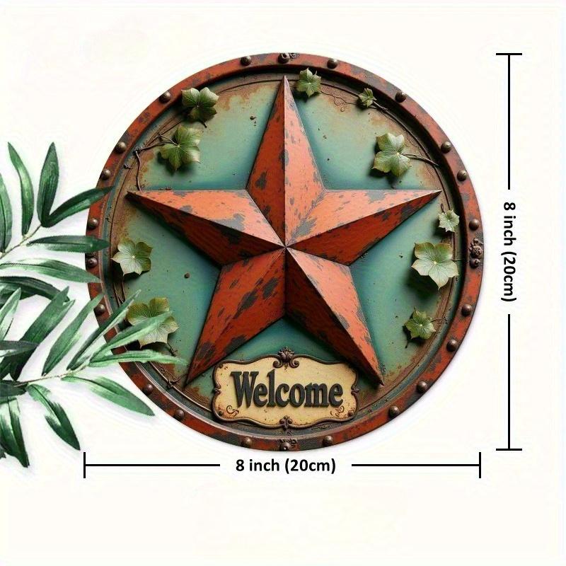 

2d Flat 20*20cm Wooden Signs, Wooden Star Logos, Unique, Durable and Easy To Hang Wooden Decorations Suitable for Bedrooms, Kitchens, Restaurants 20*20cm
