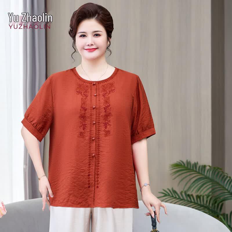 YUZHAOLIN Women s Plus Size Summer Short Sleeve Top 8XL