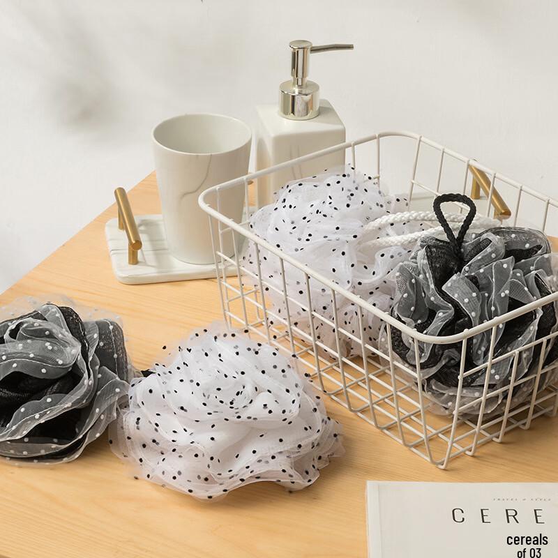 Puluo Polka Dot Bath Loofah Ball