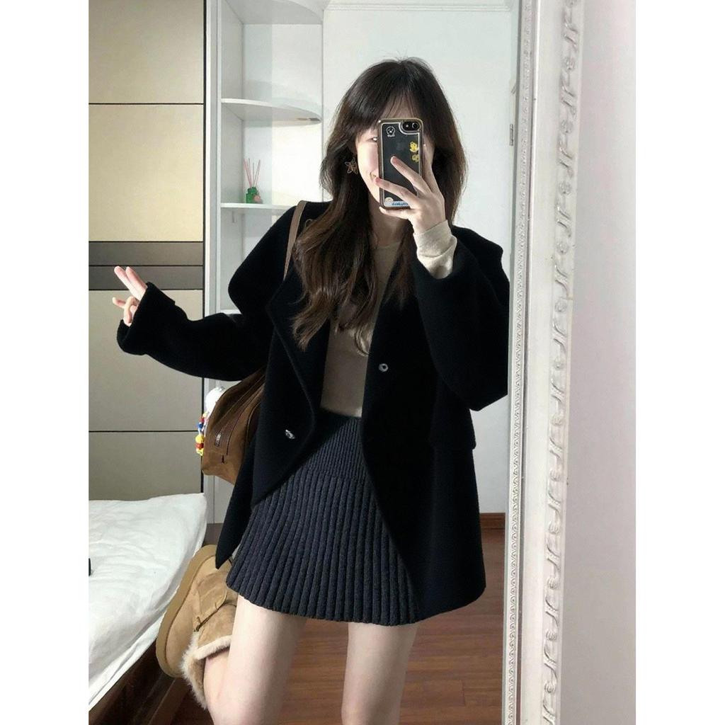 2025 New Arrival Women's Short Woolen Coat - Korean Style Winter Jacket with Thick High-End Feel