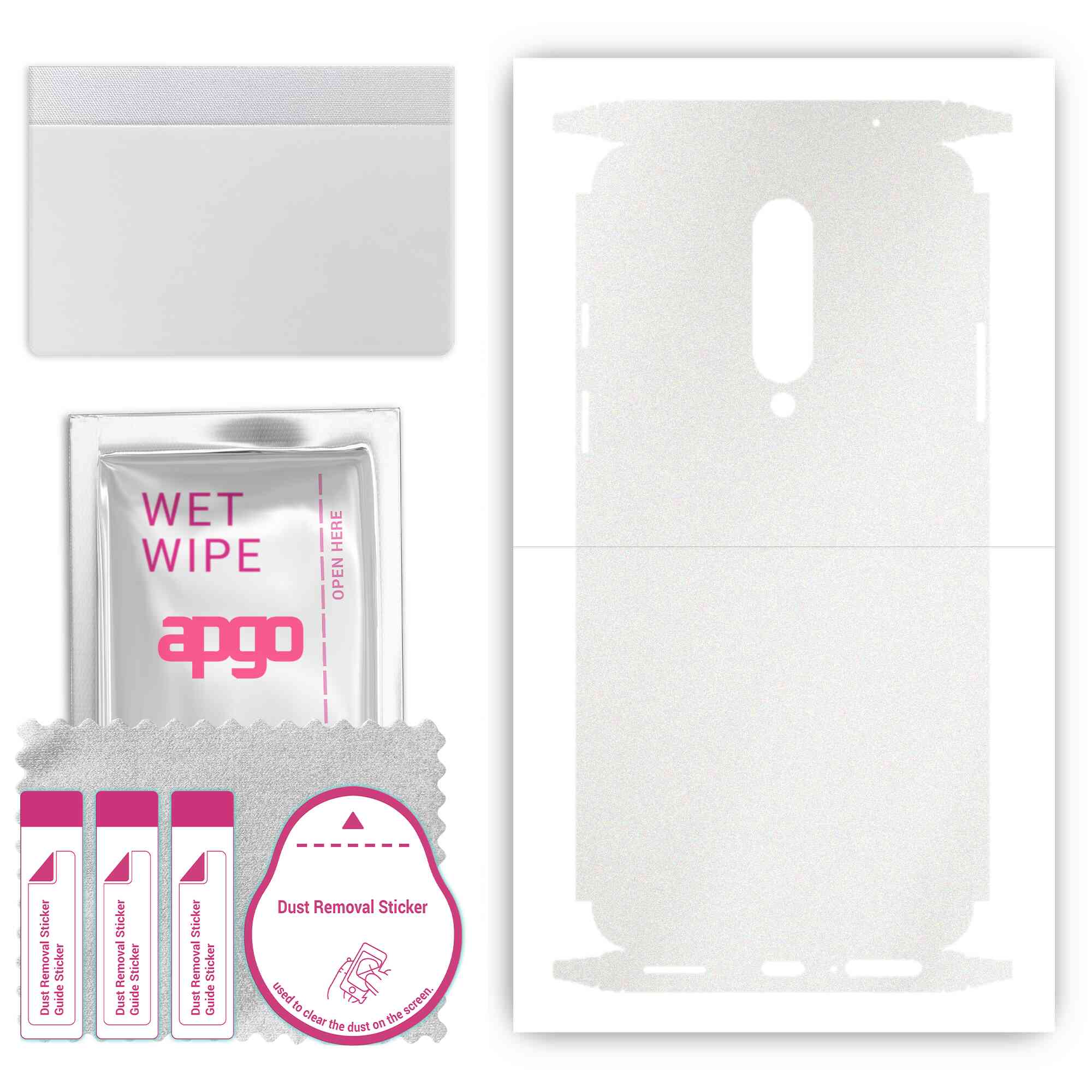 

apgo Protective Skin Sticker for the back+sides compatible with OnePlus 8, Full Wrap Film, Foil, Vinyl - Pattern Matte Transparent