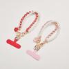 Women Fashion Pearl Wrist Mobile Phone Lanyard Chain Accessory