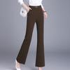 Spring Autumn Hot Suit Pants Temperament Commuting Drooping Micro-flare Pants High-waist Elastic Large-size Loose Flared Pants
