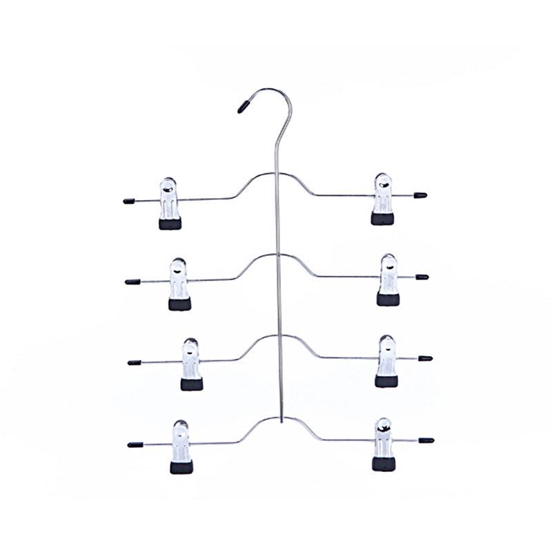 4 Layers Stainless Steel MultiFunctional Clothes Hangers Pants Storage Hangers Cloth Rack Multilayer Storage Cloth Hanger