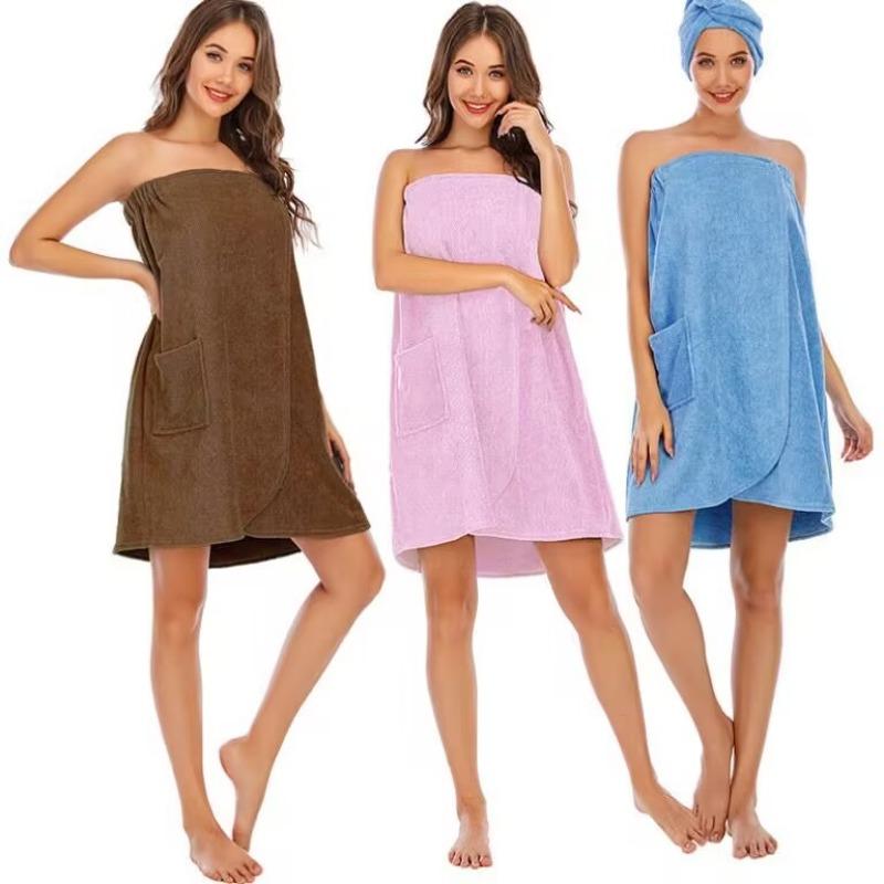 Women's Summer Bathrobes Absorbent Bath Towels Comfortable Women's Pajamas