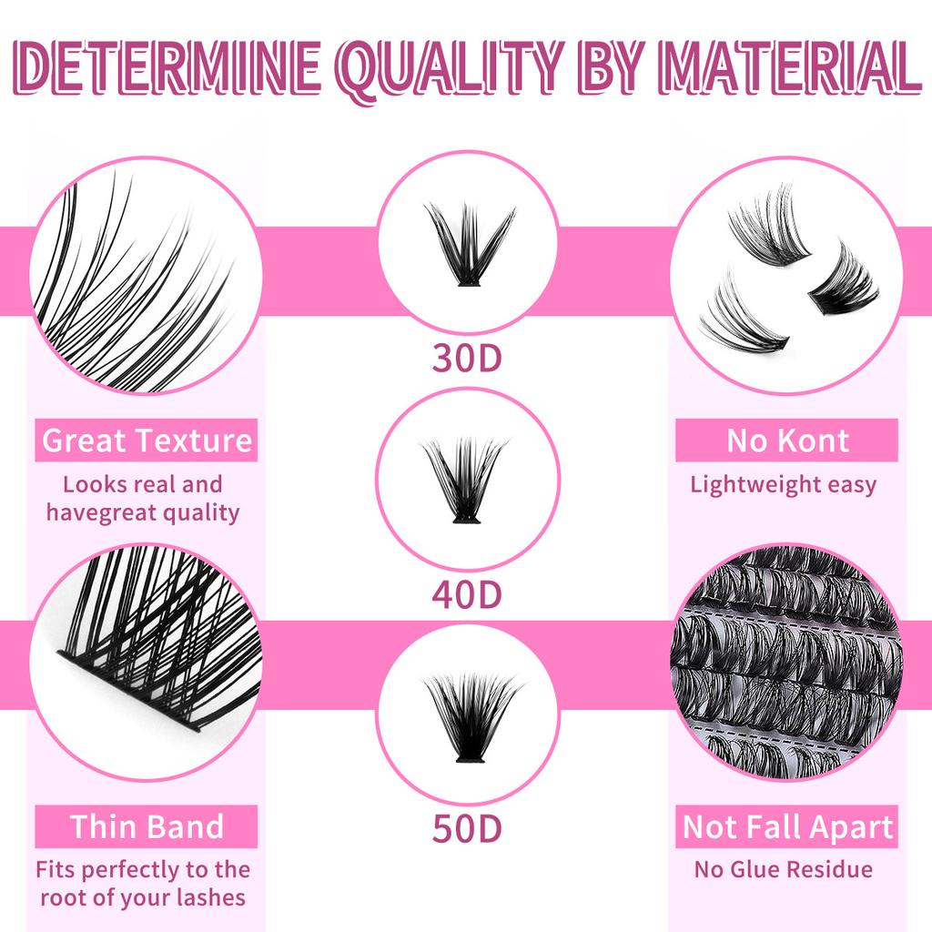 Diy Single Tuft Large Capacity Eyelash Book False Eyelashes 640 Tufts 30D40D50D Multiple Hair Eyelashes