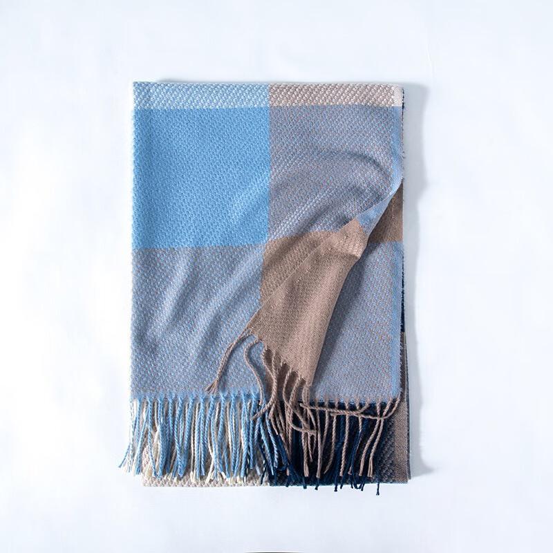 Fumide Plaid Imitation Cashmere Scarf