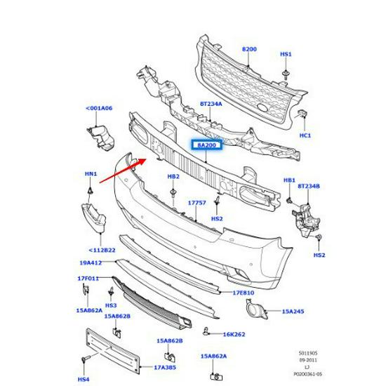 Suitable LR020912 Front Bumper Reinforcement Bar for 2010-2012 Land Rover Range Rover