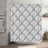 Black White Chevron Shower Curtain Modern Bath Decor for Bathroom Polyester Fabric Size 72x84 Inches (183cm X 213cm)