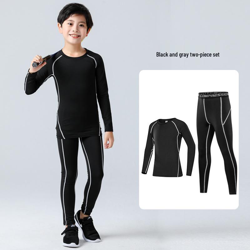 

Kids Quick-Dry Sports Base Layer: Bodysuit for Basketball, Football, and Fitness - Ideal for Autumn/Winter. Children Size 22 (100-110CM, 30-40kg)