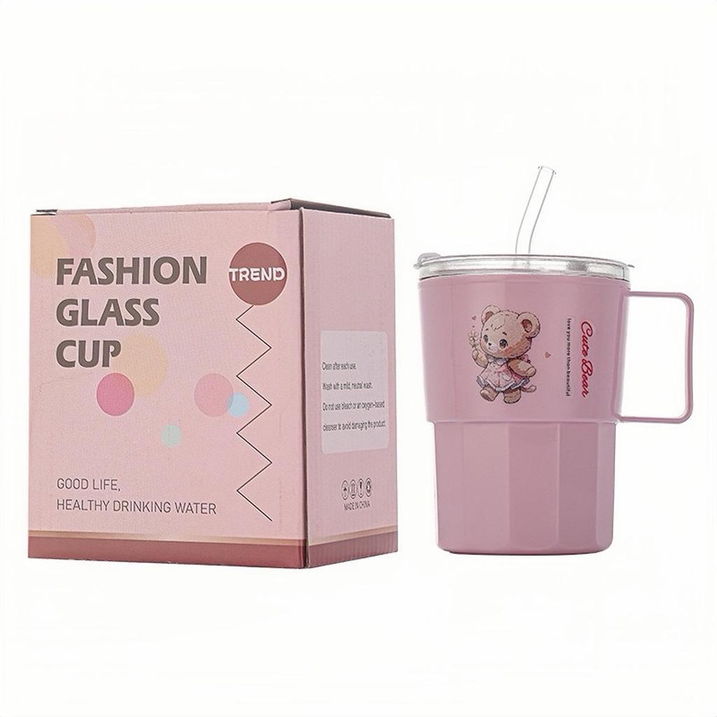 Stylish Double-Layer Mug with Handle - Summer Coffee and Milk Glass Cup