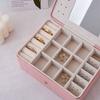 Multilayer Jewelry Holder PU Jewelry Storage Case Fashion Square Jewelry Box  Travel