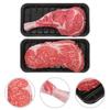 2 Sets Realistic Artificial Beef Tomahawk Steak Model for Home Decor Scene Photo Props High Simulation Steak Meat Ornament