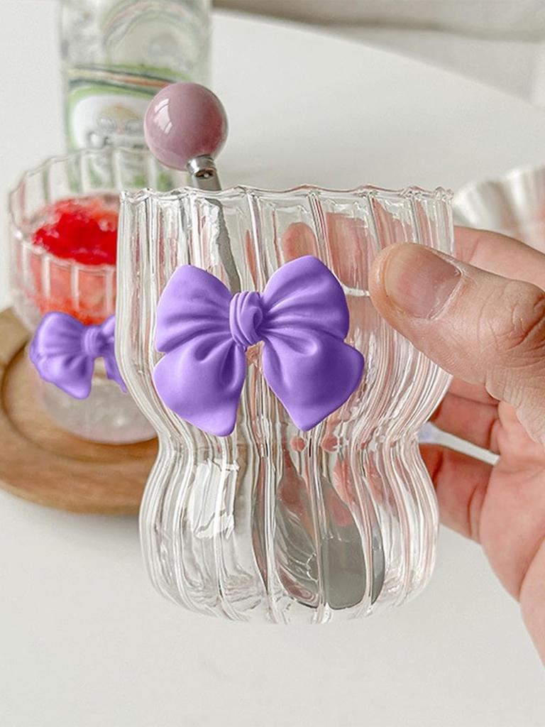 Vintage Ripple Cup Butterfly Decorated Iced Coffee Cup Suitable for Juice Beer Beverage Water Dessert Beverage Coffee