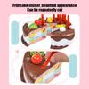 Simulation DIY Birthday Cake Pretend Play Children Educational Toy for Boys GirlsChocolate