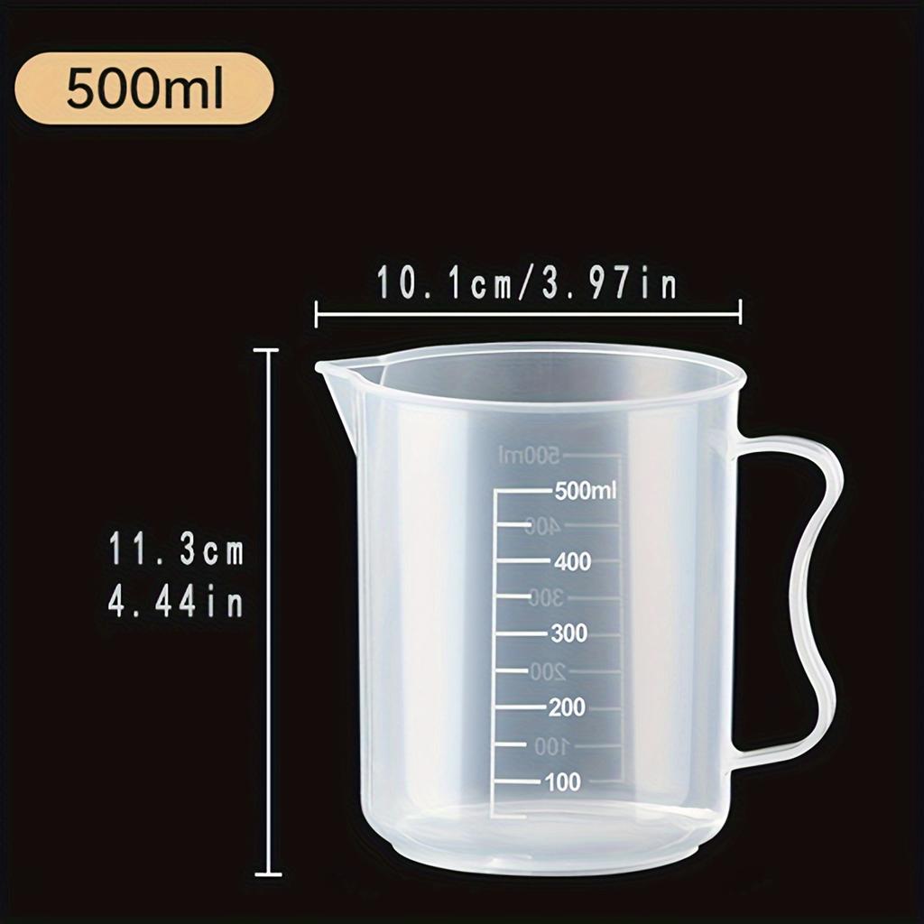 1pc Advanced plastic measuring cup - a precise liquid kitchen tool for baking and cooking - durable and multifunctional