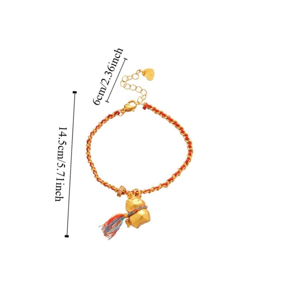 Chinese Horse Year Zodiac Horse Beads Bracelets Calabash Chinese Style Bangle  Couple