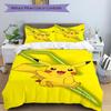 3pcs Pikachu, Electric-type Duvet Cover Set, 1 Duvet Cover + 2 Pillowcases (No Insert), High-Definition Print, Home & Dorm Set yy251208071