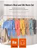 Kids' Cashmere Silk Set - Soft, Thickened Warm Underwear for Toddlers, Boys & Girls; Perfect Autumn Base Layer Top & Bottoms.