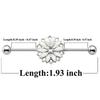 1pcs Stainless Steel Daisy Flower Screw Ball Industrial Barbell Piercing Jewelry