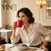 Nostalgic Table Decor Vintage Enamel Mug with Handle, Solid Color Heat Resistant Tea Cup Drinking Cup, Durable Portable Tableware for Home Kitchen Use