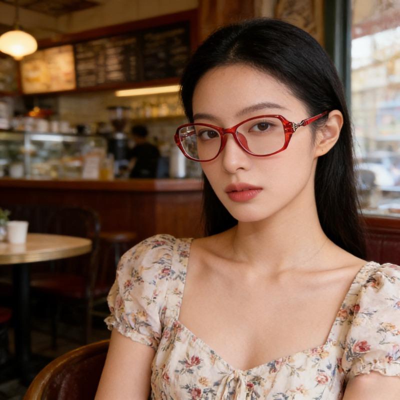 Simple Square Plastic Eyeglass Frame Fashion Trendy Reading Glasses Anti Blue Light Eyewear for Men and Women