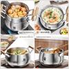 Large Capacity 2-Layer Stainless Steel Steamer Pot for Cooking and Stewing