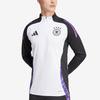 Adidas Germany Training Top 2024-2025 Slim Fit Versatile Comfortable Soccer Jersey Men Tops White IP8243