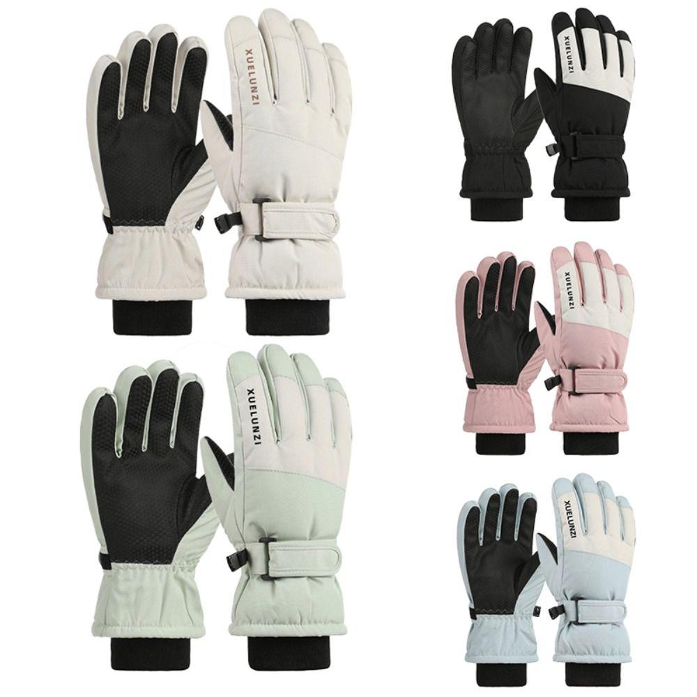 Winter Warm Ski Gloves Windproof Snow Snowboard Outdoor Sports Mittens Non-slip Thicken Cycling Gloves Skiing & Snowboarding