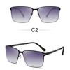 Men's Sunglasses, Metal Square Sunglasses, UV-proof Driving Fishing Sunglasses.